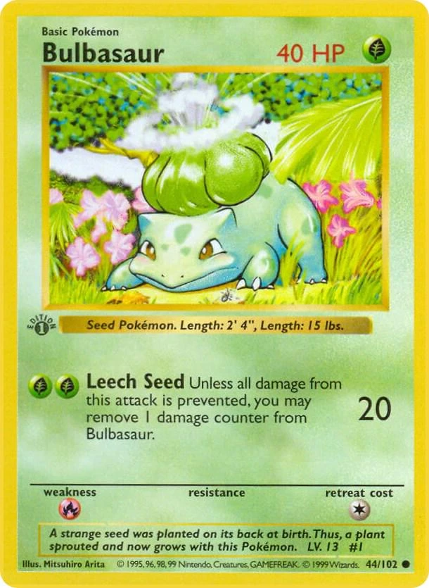 Bulbasaur 1st Edition