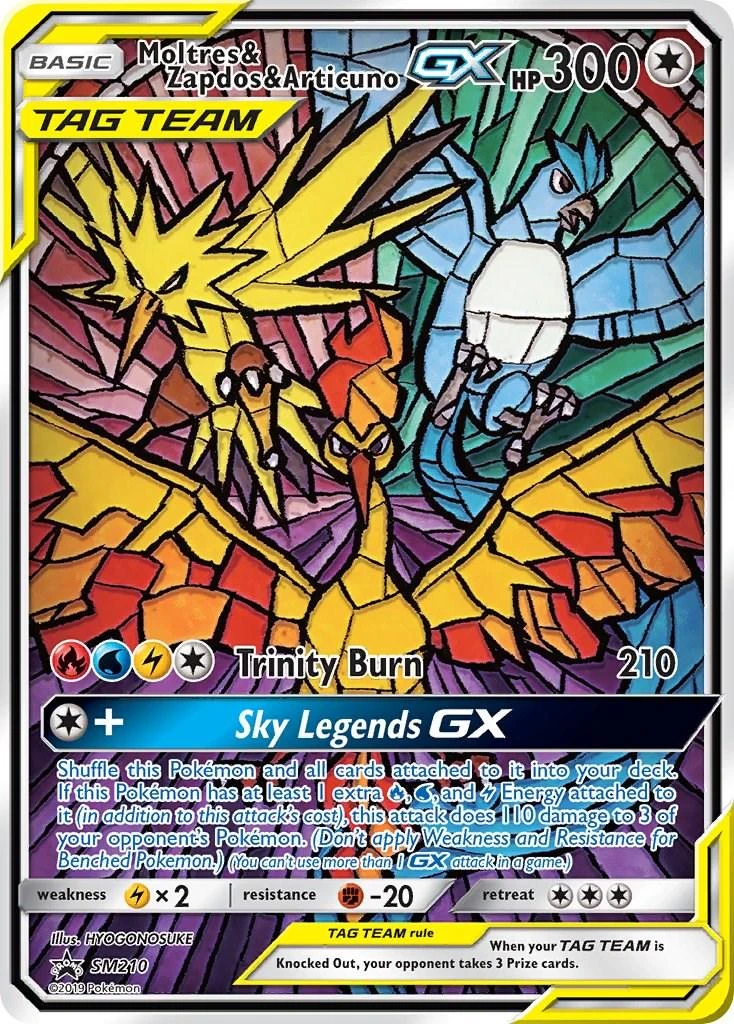 Moltres &amp; Zapdos &amp; Articuno Gx Sm210