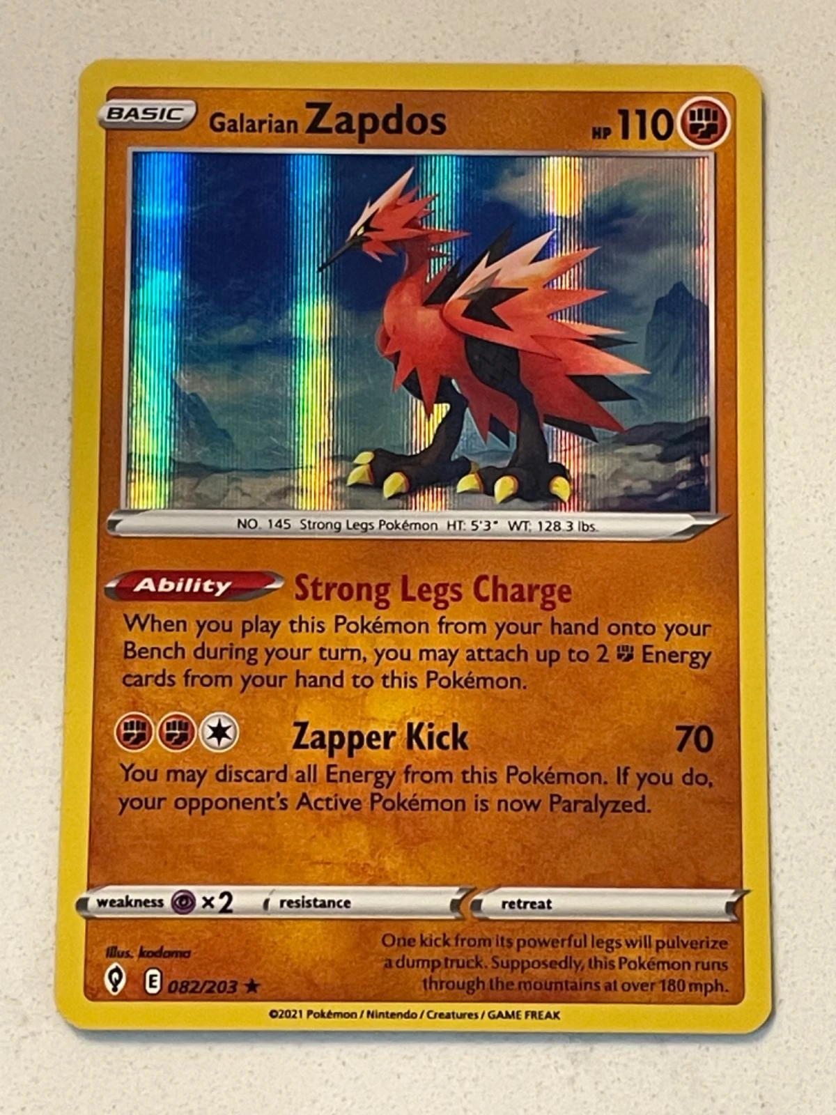 Galarian Zapdos Holo