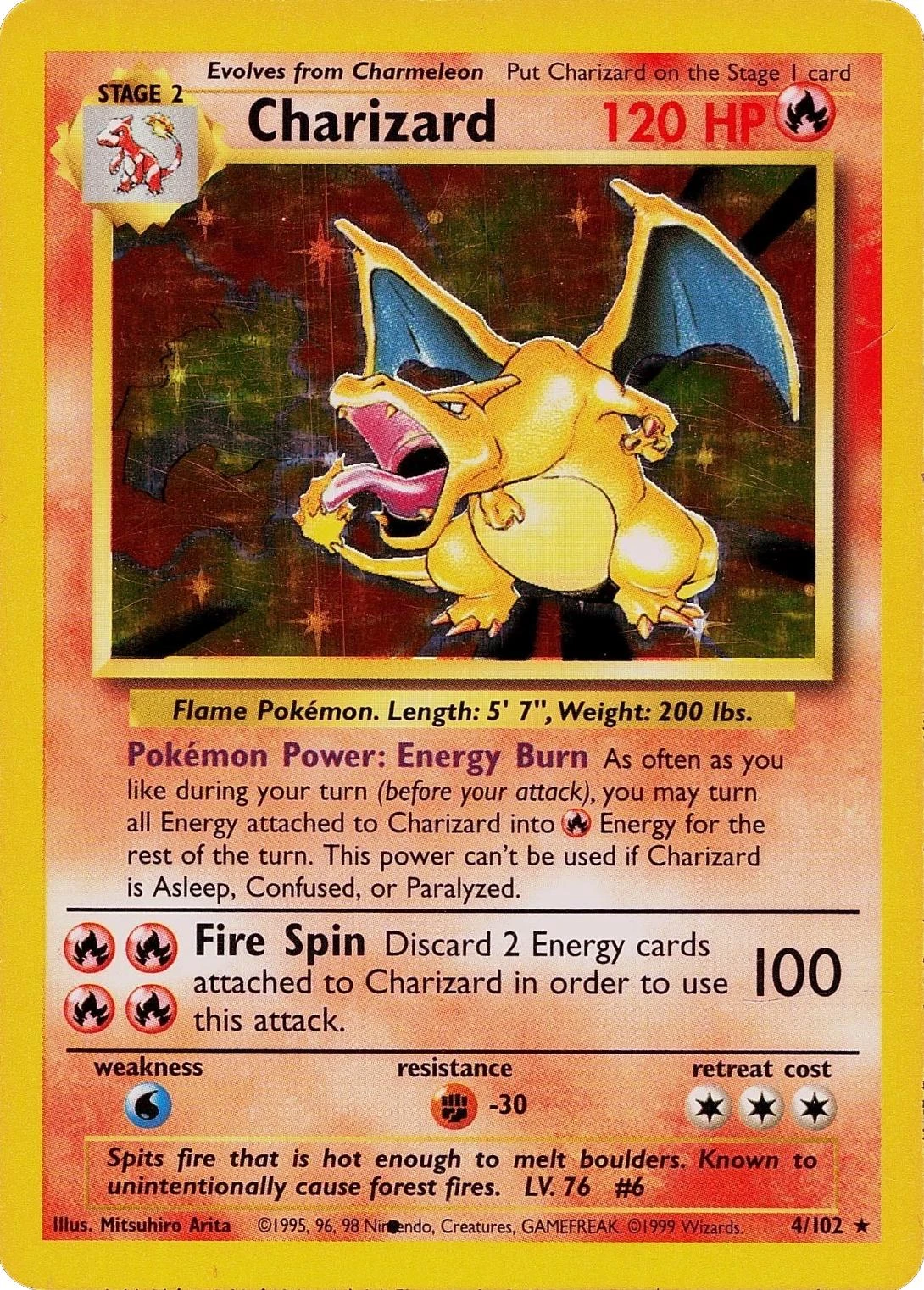Charizard Black Dot Error #4 · Base Set (1999)