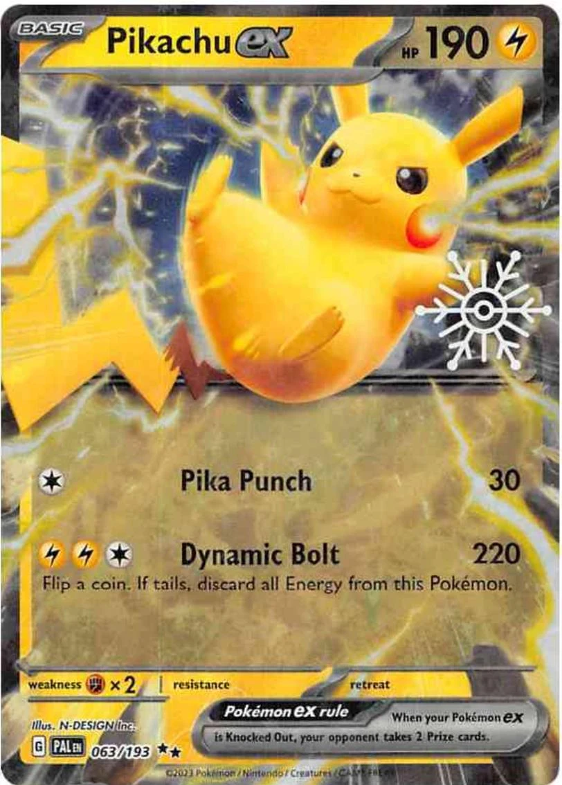 Pikachu Ex Snowflake Stamp