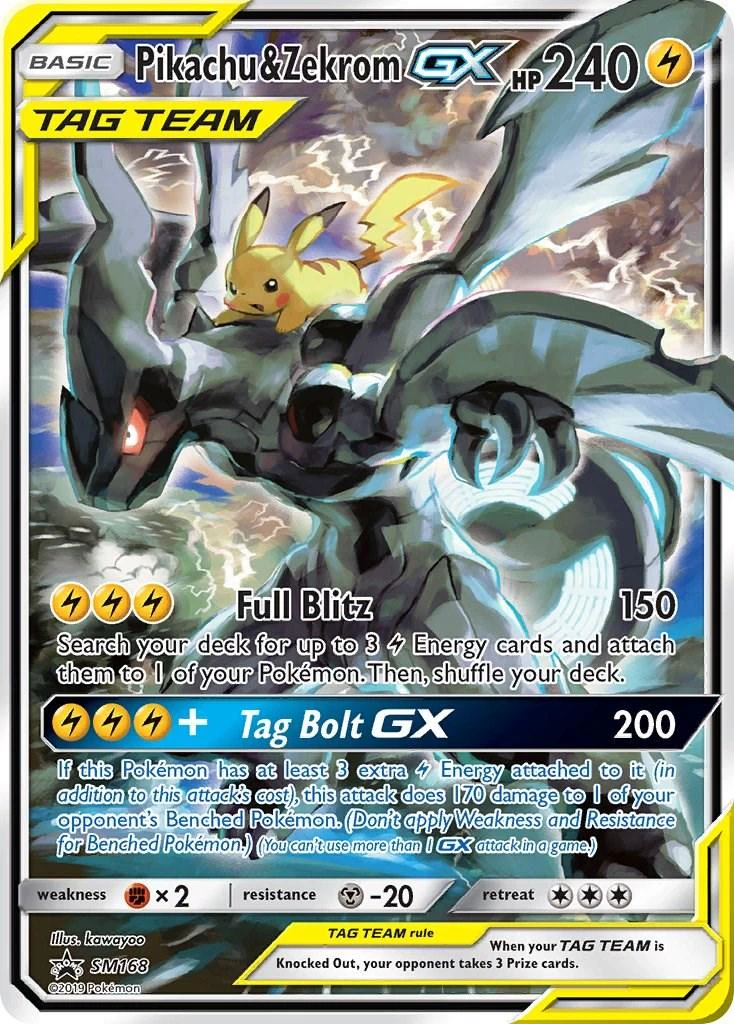 Pikachu &amp; Zekrom Gx Sm168