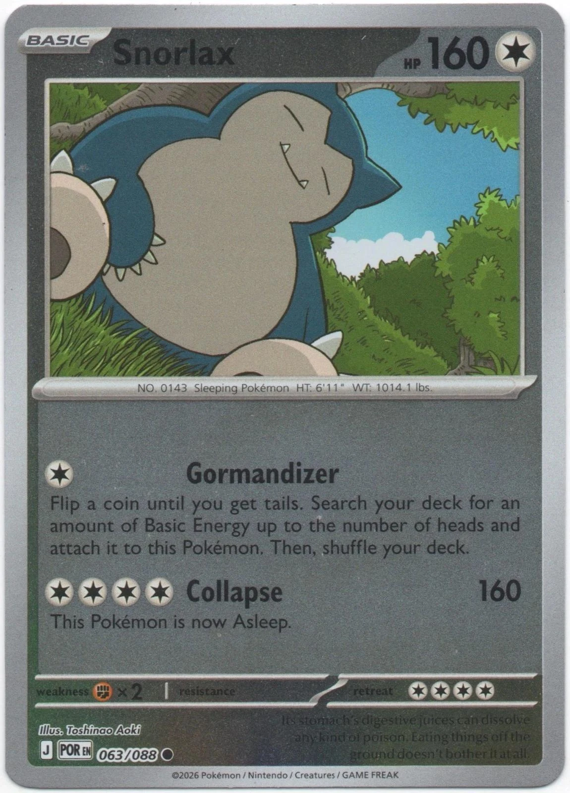 Snorlax Reverse Holo