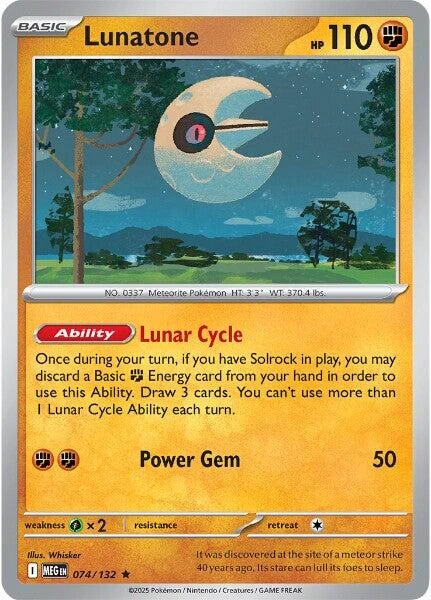 Lunatone #74 · Mega Evolution (2025)
