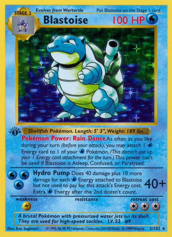 Blastoise Shadowless #2 · Base Set (1999)