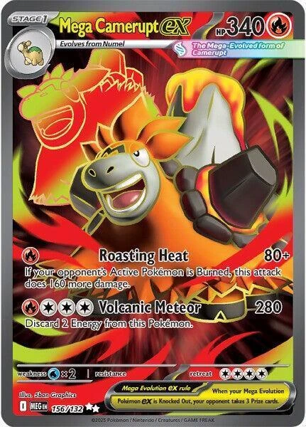 Mega Camerupt Ex #156 · Mega Evolution (2025)