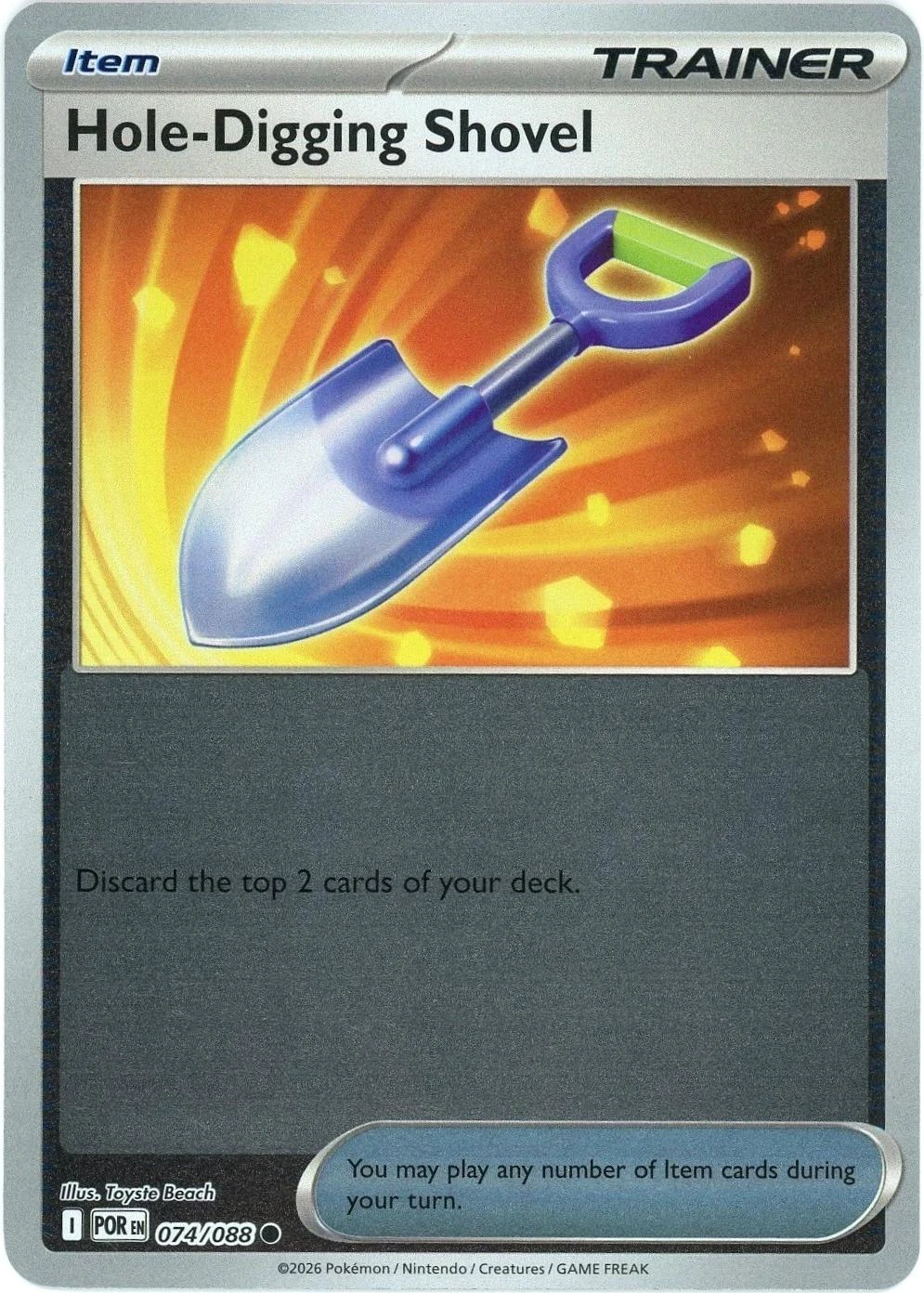 Hole Digging Shovel Reverse Holo