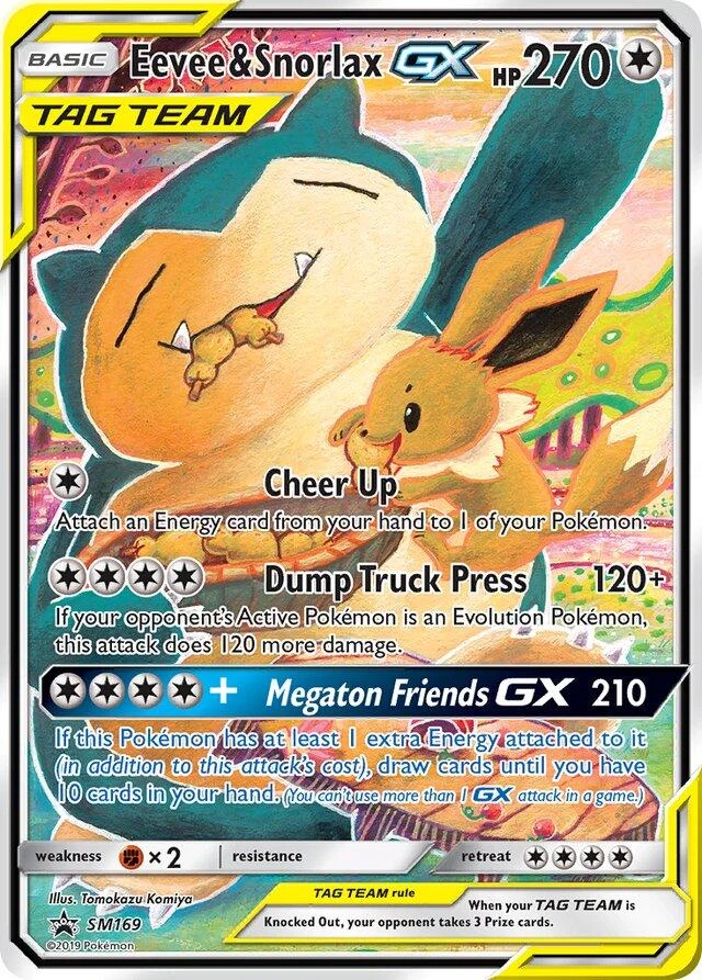 Eevee &amp; Snorlax Gx Sm169