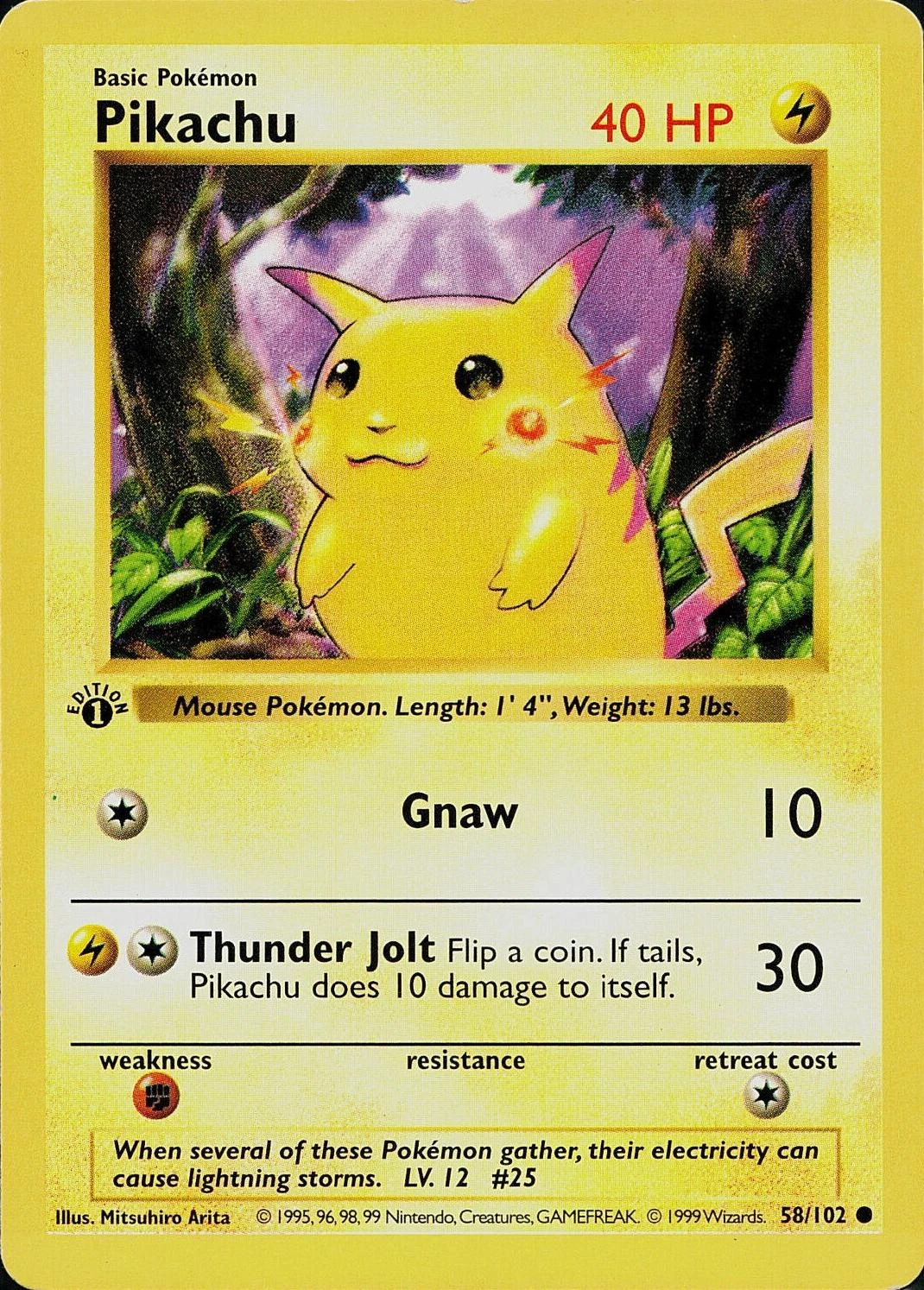 Pikachu 1st Edition Red Cheeks