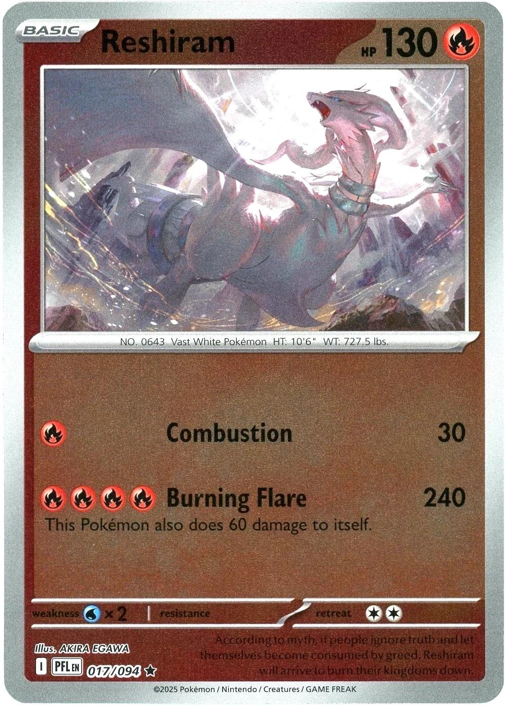 Reshiram Reverse Holo