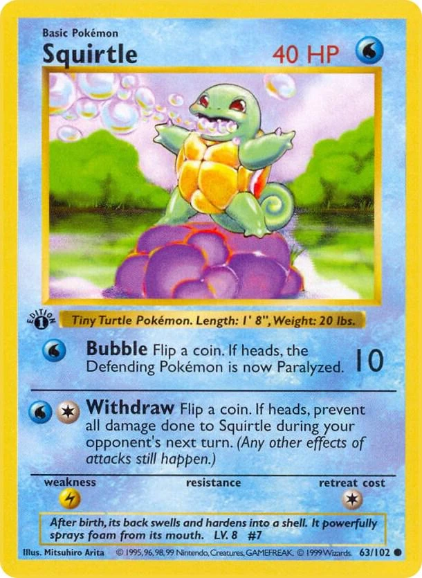Squirtle 1st Edition