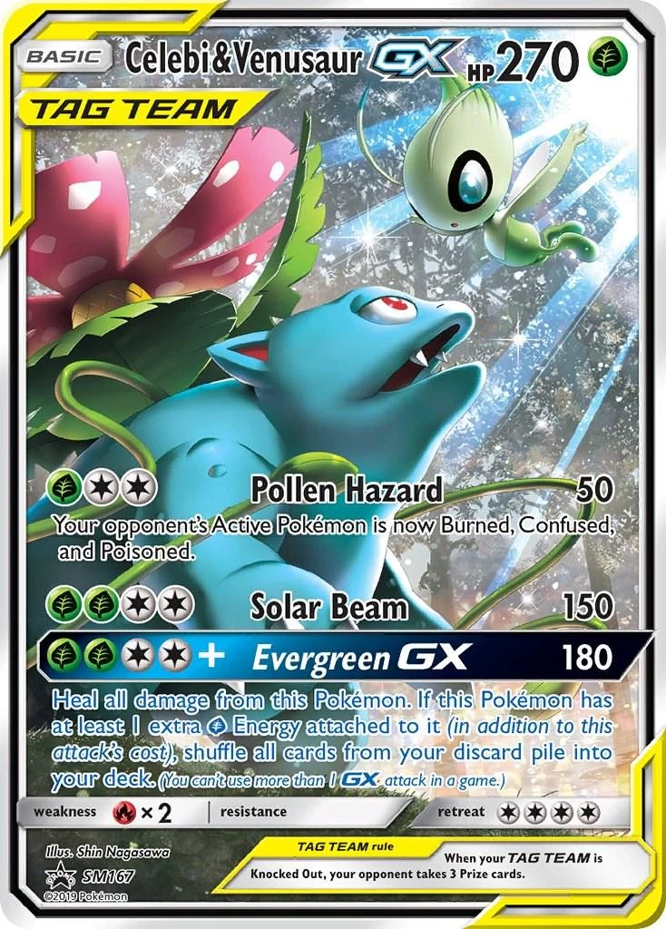 Celebi &amp; Venusaur Gx Sm167