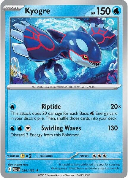 Kyogre #34 · Mega Evolution (2025)