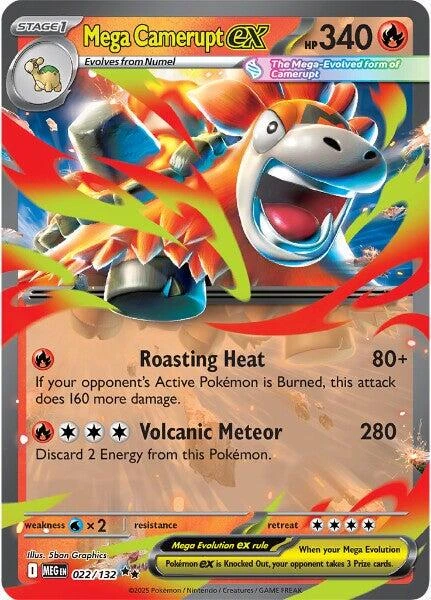Mega Camerupt Ex #22 · Mega Evolution (2025)