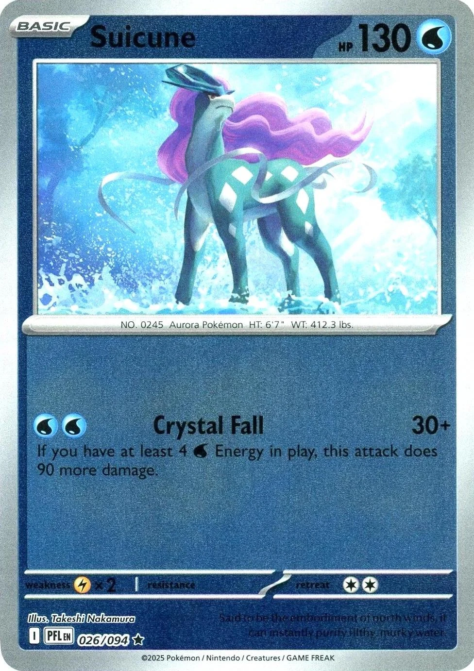 Suicune Reverse Holo
