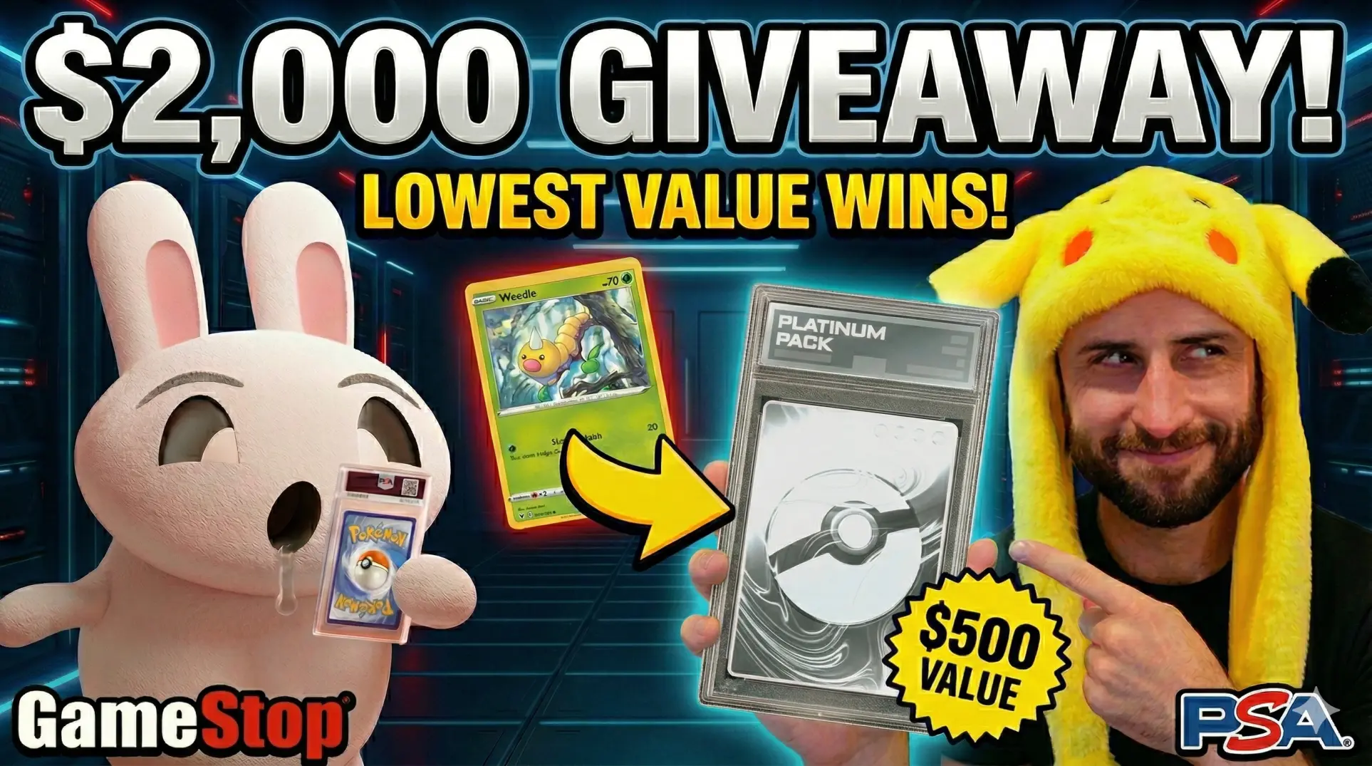 $2,000 GameStop Pokémon Power Pack Reverse Invitational — Lowest Value Wins — Live on YouTube